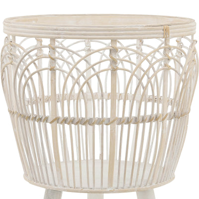 S/3 Bamboo Planters 11/13/15", White