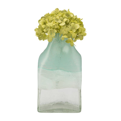 Glass 13" Bottle Vase, Aqua Haze