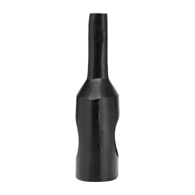 Metal,12"h, Small Modern Open Cut Out Vase,black