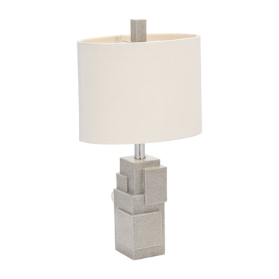Resin 22" Blocks Table Lamp,gray