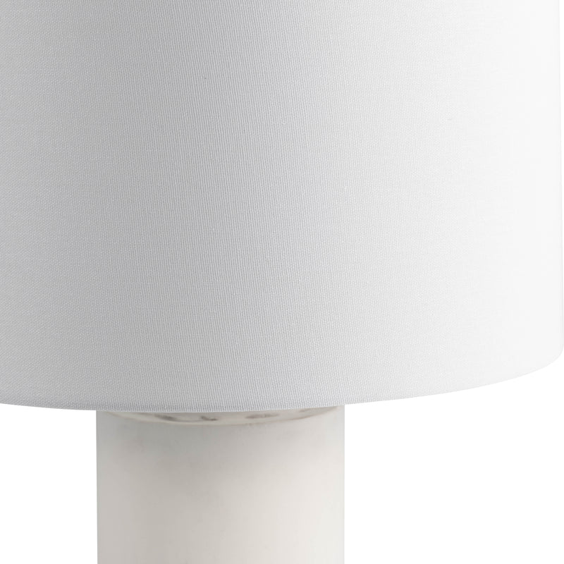 Cement, 23" Painted Table Lamp, Ivory