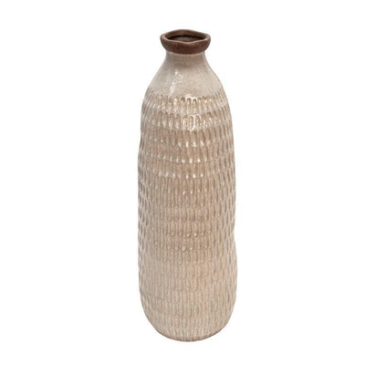 Cream Dimpled Vase - CARROT TOP