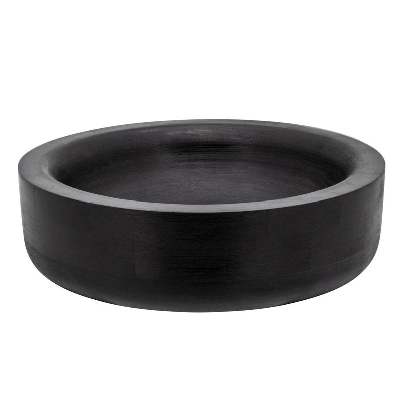 Stained Black Wood 12" Bowl - CARROT TOP