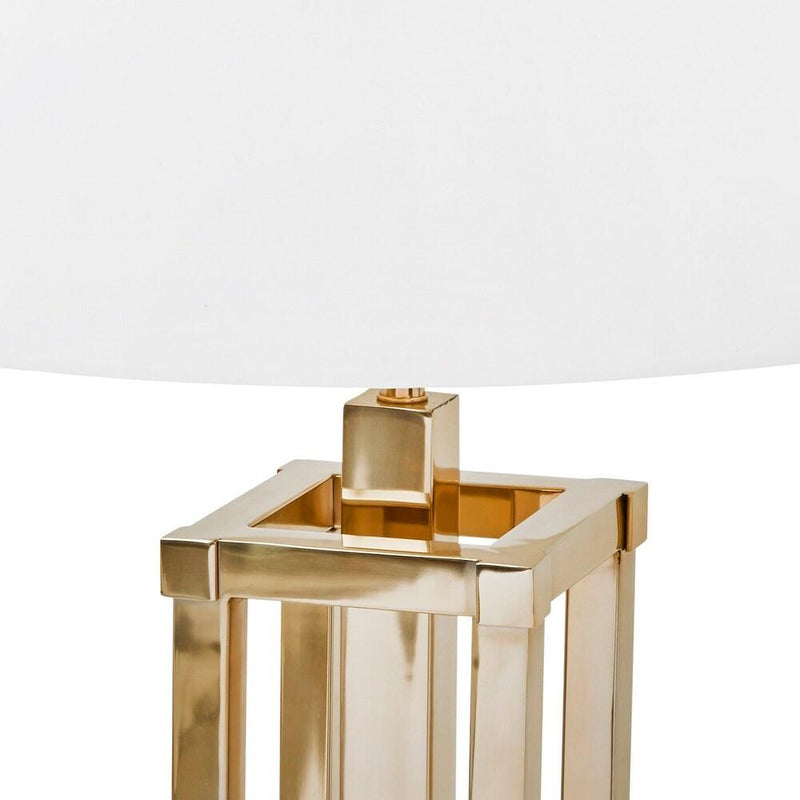 Champagne Metal  Column Table Lamp - CARROT TOP
