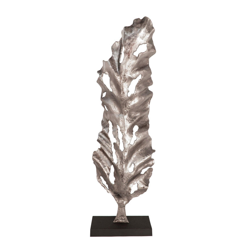 Metal 16" Leaf Sculpture - CARROT TOP