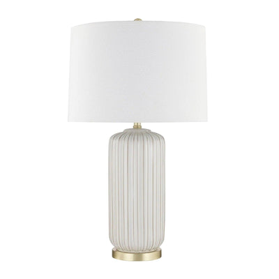 Porcelain Cream Fluted Table Lamp - CARROT TOP